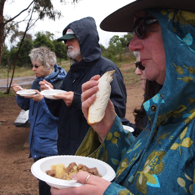 GOFRG members kangaroo stew at You Yangs Dec 2010